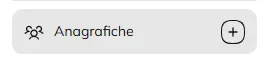 Sezione Anagrafiche del menu Hive con il tasto più alla sua destra